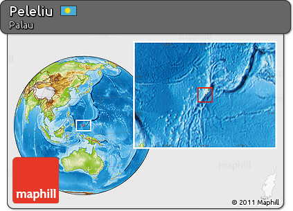 Physical Location Map of Peleliu