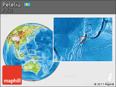 Physical Location Map of Peleliu