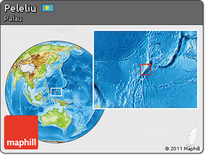 Physical Location Map of Peleliu