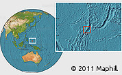 Satellite Location Map of Peleliu, within the entire country