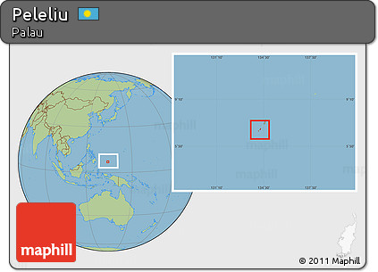 Savanna Style Location Map of Peleliu, within the entire country