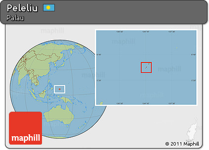 Savanna Style Location Map of Peleliu