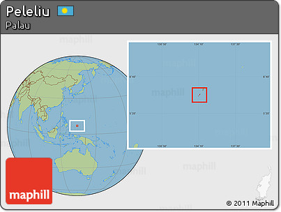 Savanna Style Location Map of Peleliu