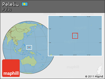 Savanna Style Location Map of Peleliu