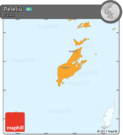 Political Simple Map of Peleliu