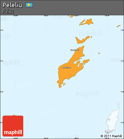 Political Simple Map of Peleliu
