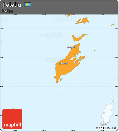 Political Simple Map of Peleliu