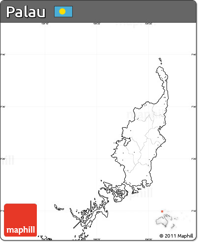 Blank Simple Map of Palau, no labels