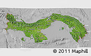 Satellite 3D Map of Panama, lighten, desaturated