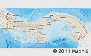 Shaded Relief 3D Map of Panama, lighten, land only