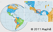 Political Location Map of Bocas del Toro