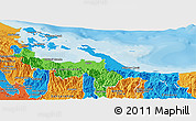 Political Panoramic Map of Bocas del Toro