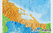 Political Shades Map of Bocas del Toro