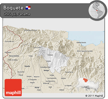 Classic Style 3D Map of Boquete