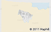 Classic Style 3D Map of Boquete, single color outside