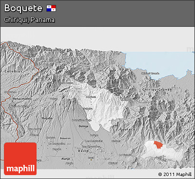 Gray 3D Map of Boquete