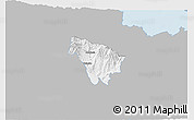Gray 3D Map of Boquete, single color outside