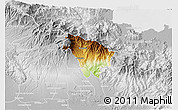 Physical 3D Map of Boquete, lighten, desaturated