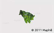 Satellite 3D Map of Boquete, cropped outside