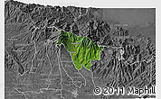 Satellite 3D Map of Boquete, desaturated