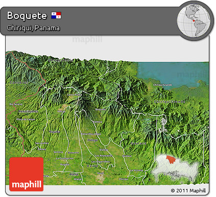 Satellite 3D Map of Boquete