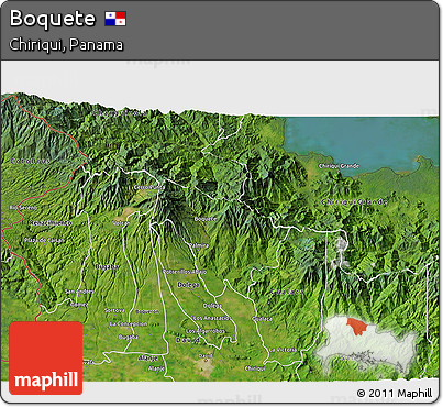 Satellite 3D Map of Boquete