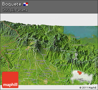 Satellite 3D Map of Boquete