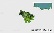 Satellite 3D Map of Boquete, single color outside