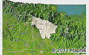 Shaded Relief 3D Map of Boquete, satellite outside