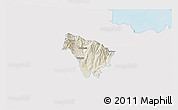 Shaded Relief 3D Map of Boquete, single color outside