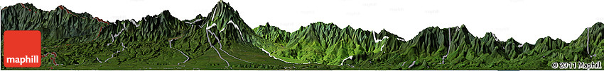 Satellite Horizon Map of Boquete, darken