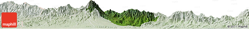 Satellite Horizon Map of Boquete, lighten