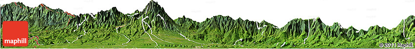 Satellite Horizon Map of Boquete