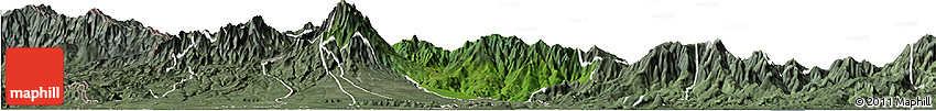 Satellite Horizon Map of Boquete, semi-desaturated Satellite Horizon Map of Boquete, semi-desaturated