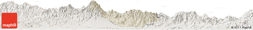 Shaded Relief Horizon Map of Boquete, lighten