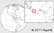 Blank Location Map of Boquete, within the entire country