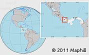 Gray Location Map of Boquete, highlighted country