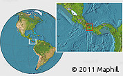 Satellite Location Map of Boquete