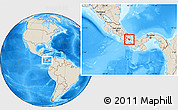 Shaded Relief Location Map of Boquete
