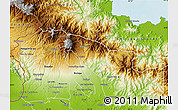 Physical Map of Boquete