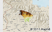 Physical Map of Boquete, shaded relief outside