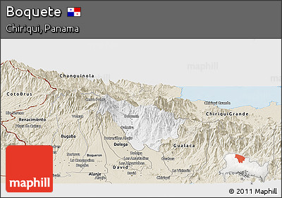 Classic Style Panoramic Map of Boquete