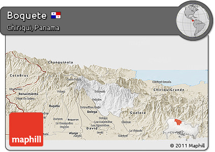 Classic Style Panoramic Map of Boquete