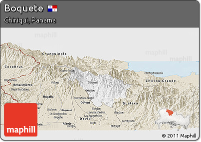 Classic Style Panoramic Map of Boquete