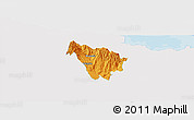 Political Panoramic Map of Boquete, single color outside
