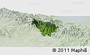 Satellite Panoramic Map of Boquete, lighten