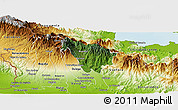 Satellite Panoramic Map of Boquete, physical outside