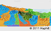 Satellite Panoramic Map of Boquete, political outside