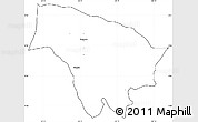 Blank Simple Map of Boquete, cropped outside