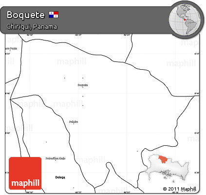 Blank Simple Map of Boquete